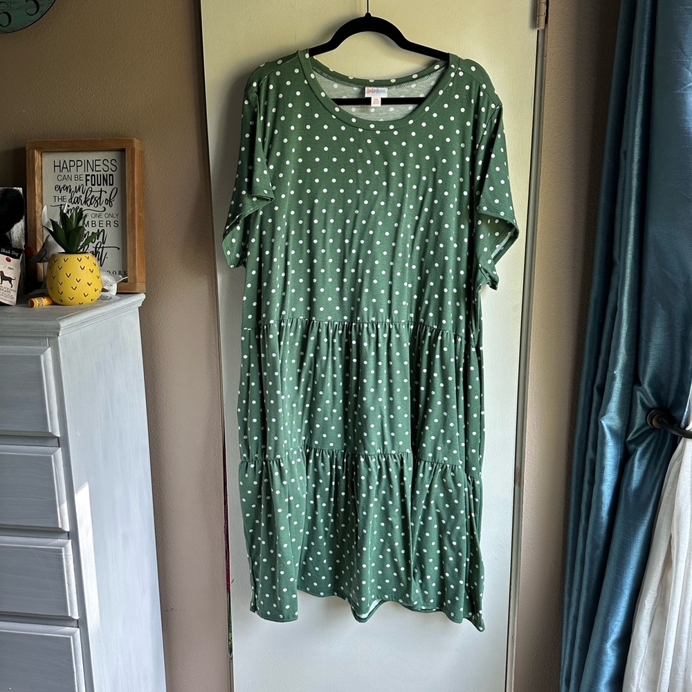 Polka Dot Green Dress